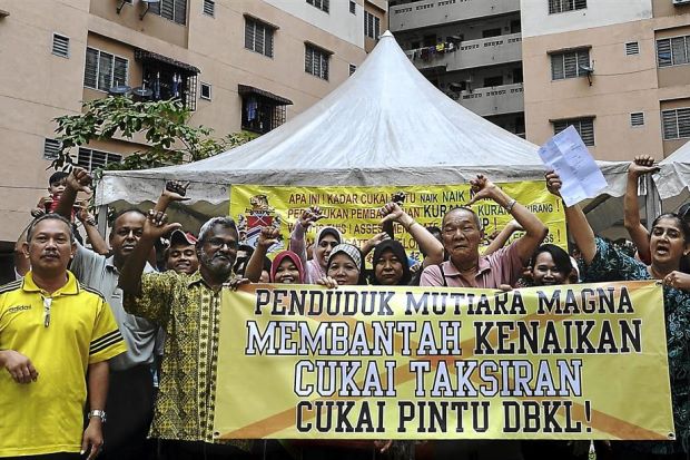 Kepong_Mutiara_Magna_flats_residents_protest_assessment_rate_hike